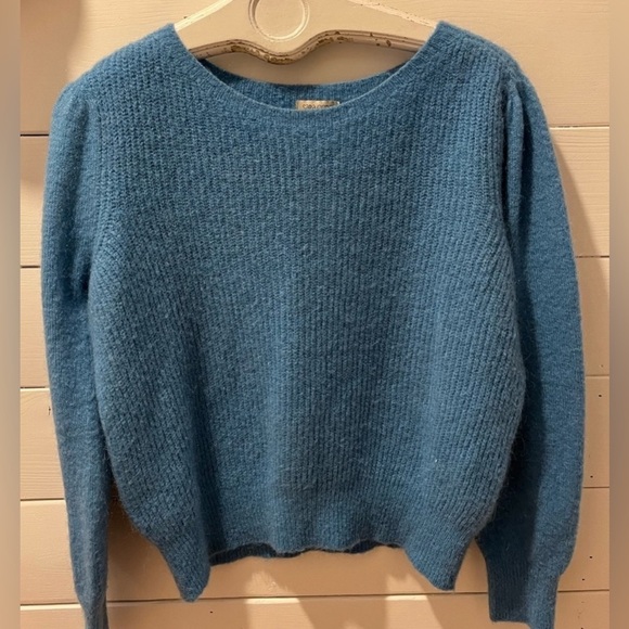 SARA CORSI Blue 15% mohair sweater size S - Picture 1 of 7
